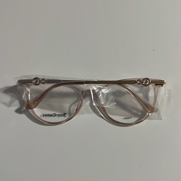 NWOT JUICY COUTURE Eyeglasses JU241 Transparent Champagne Gold - Picture 3 of 4
